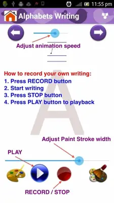 Alphabets & Numbers Writing android App screenshot 6